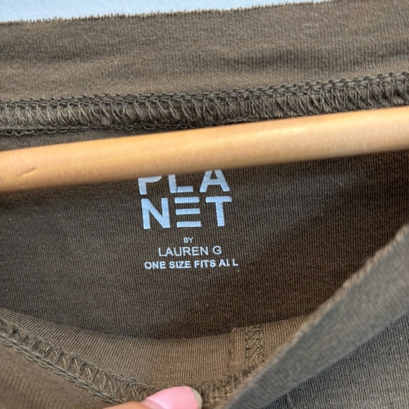 Planet by Lauren G Top Long Sleeve Tunic Lagenlook One Size Pima Cotton pockets - Picture 3 of 11